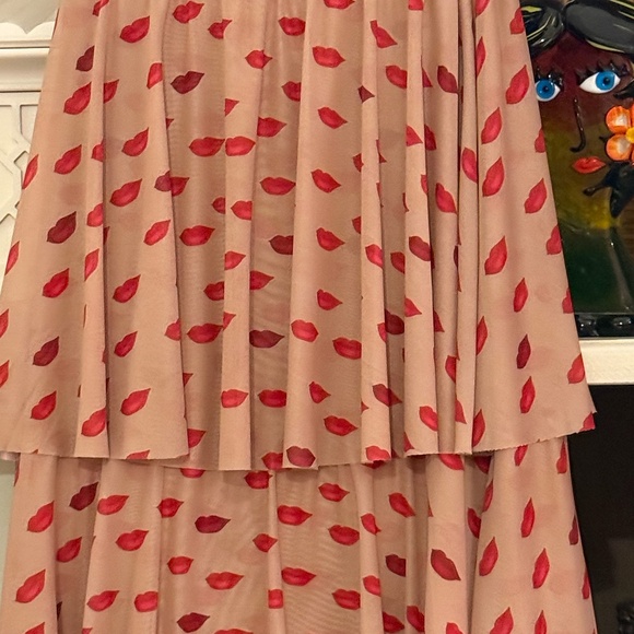 AFRM JACE RUFFLE MAXI TIERED SKIRT SMALL S NWT VALENTINES DAY - Picture 4 of 5